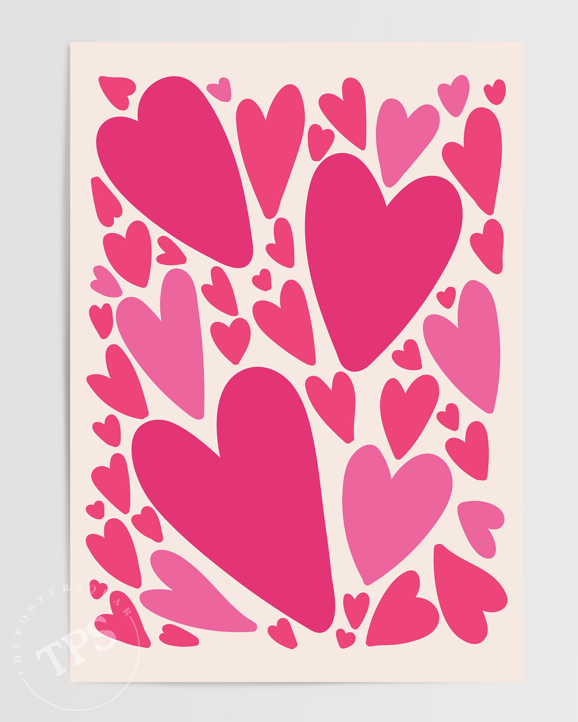 Pink Heart The Poster Square