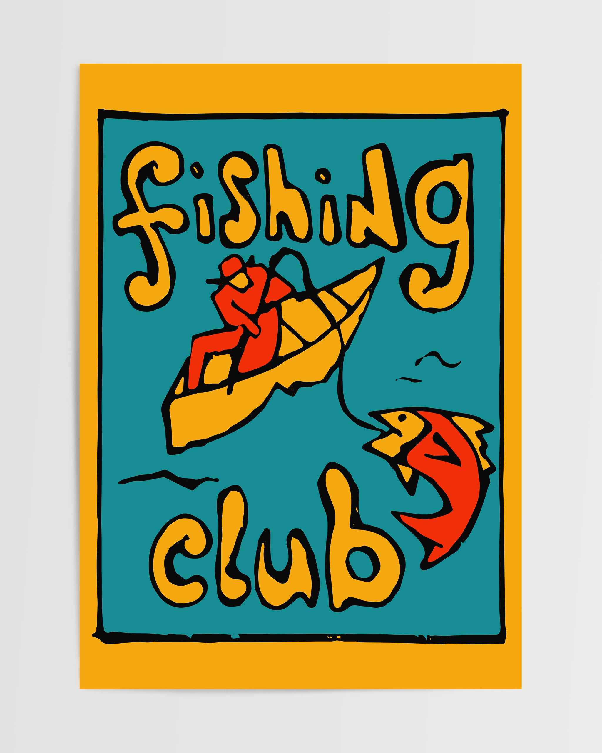 Fishing Club No.2-psoter-wall_art-decor-The Poster Square