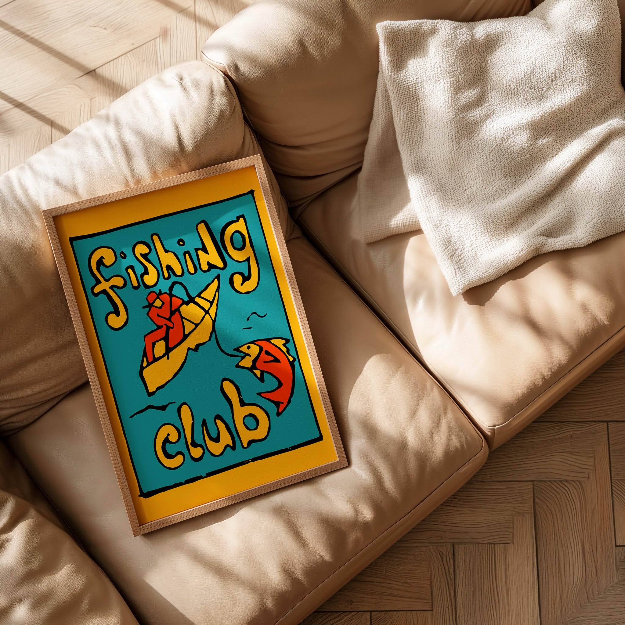 Fishing Club No.2-psoter-wall_art-decor-The Poster Square