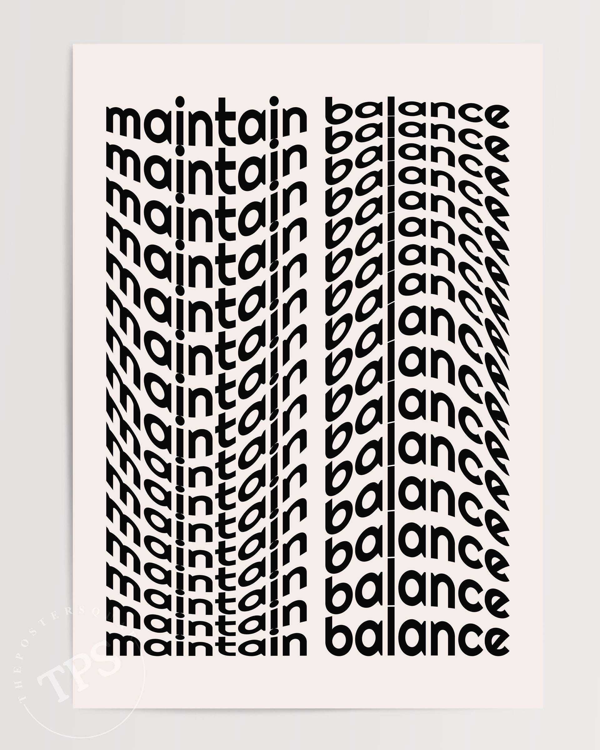 Maintain Balance The Poster Square
