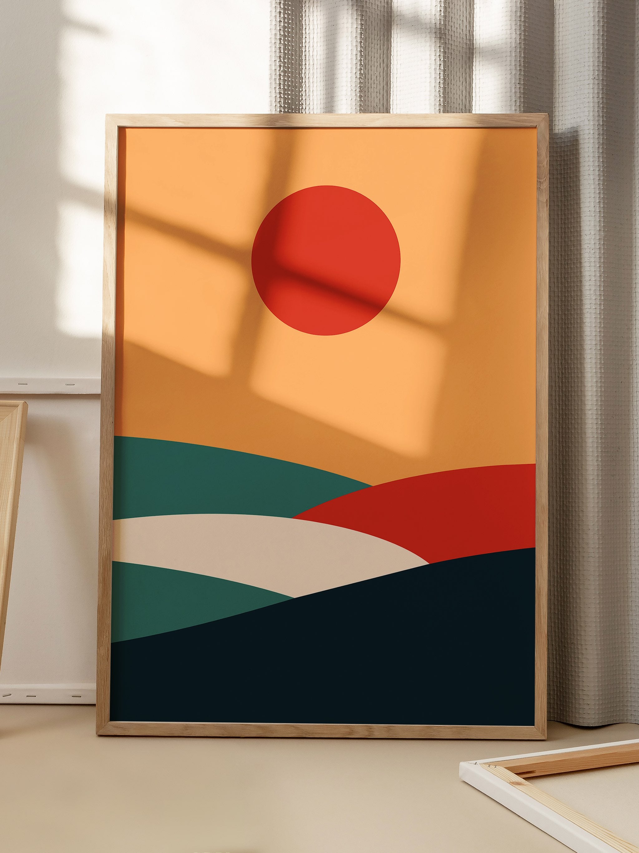 Red Sun-psoter-wall_art-decor-The Poster Square