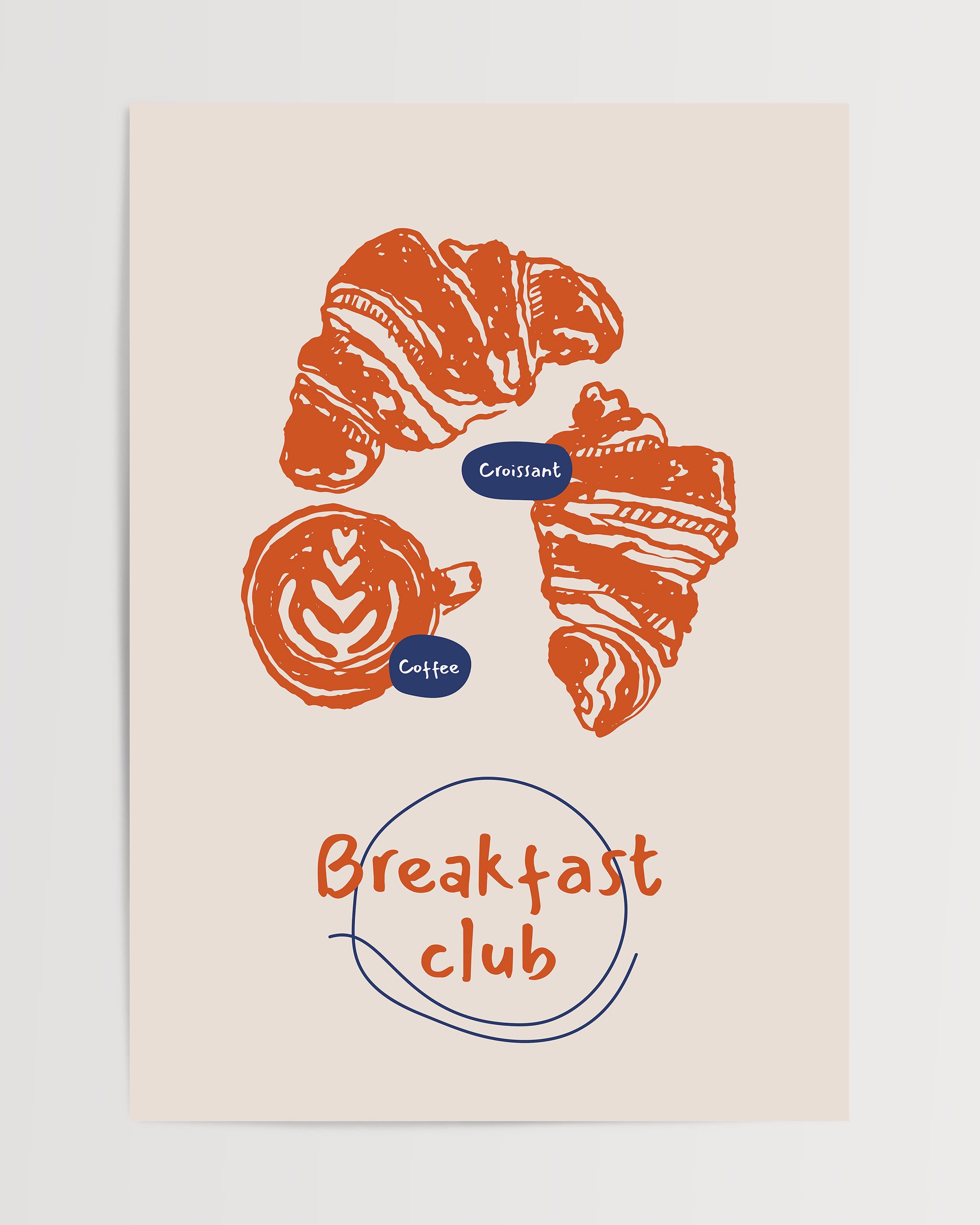 Croissant & Coffee Charm-psoter-wall_art-decor-The Poster Square