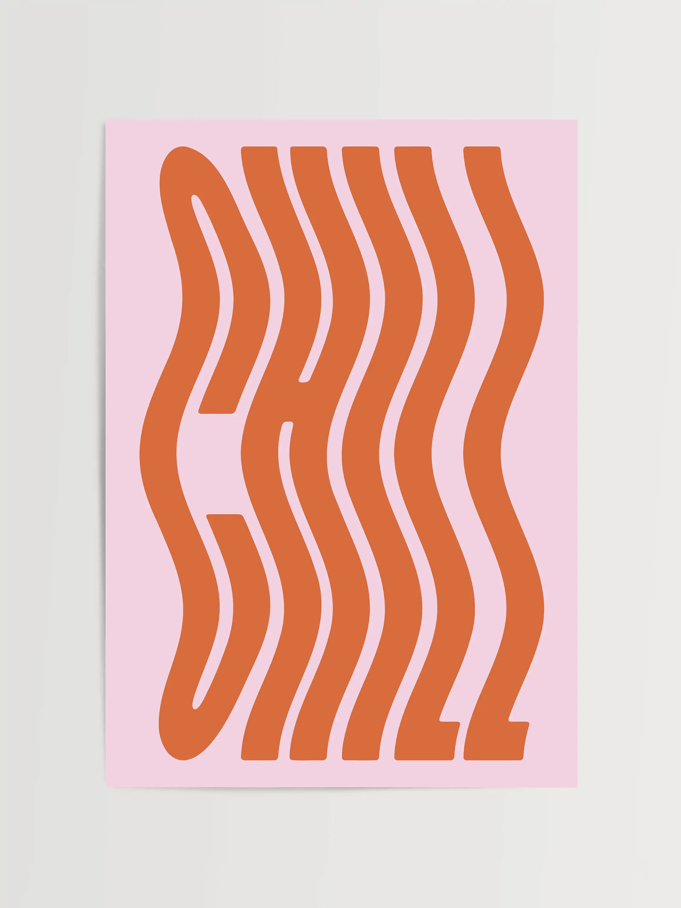 Chill Typografie Druck