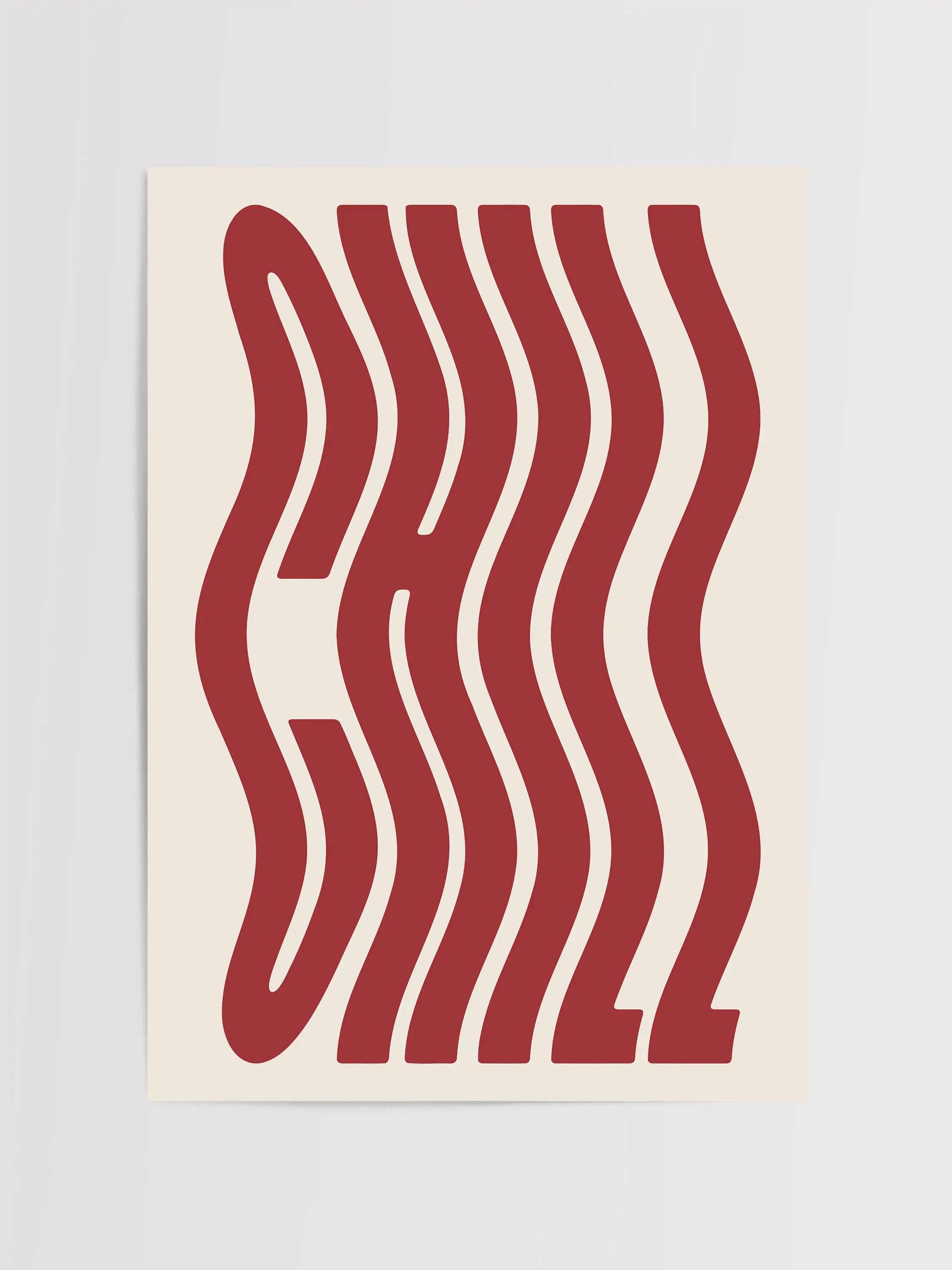 Chill Typografie Druck