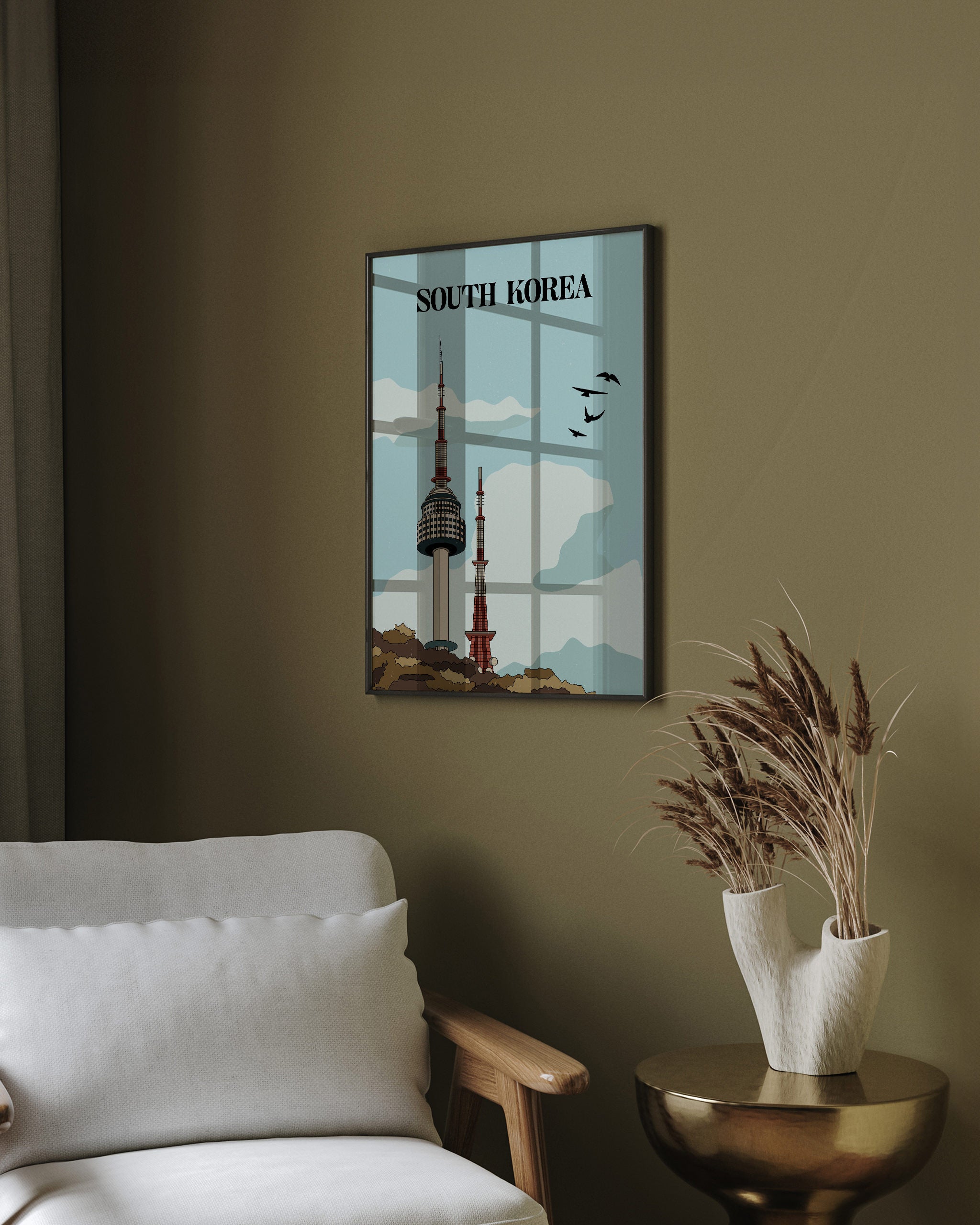 Seoul Skyline-psoter-wall_art-decor-The Poster Square