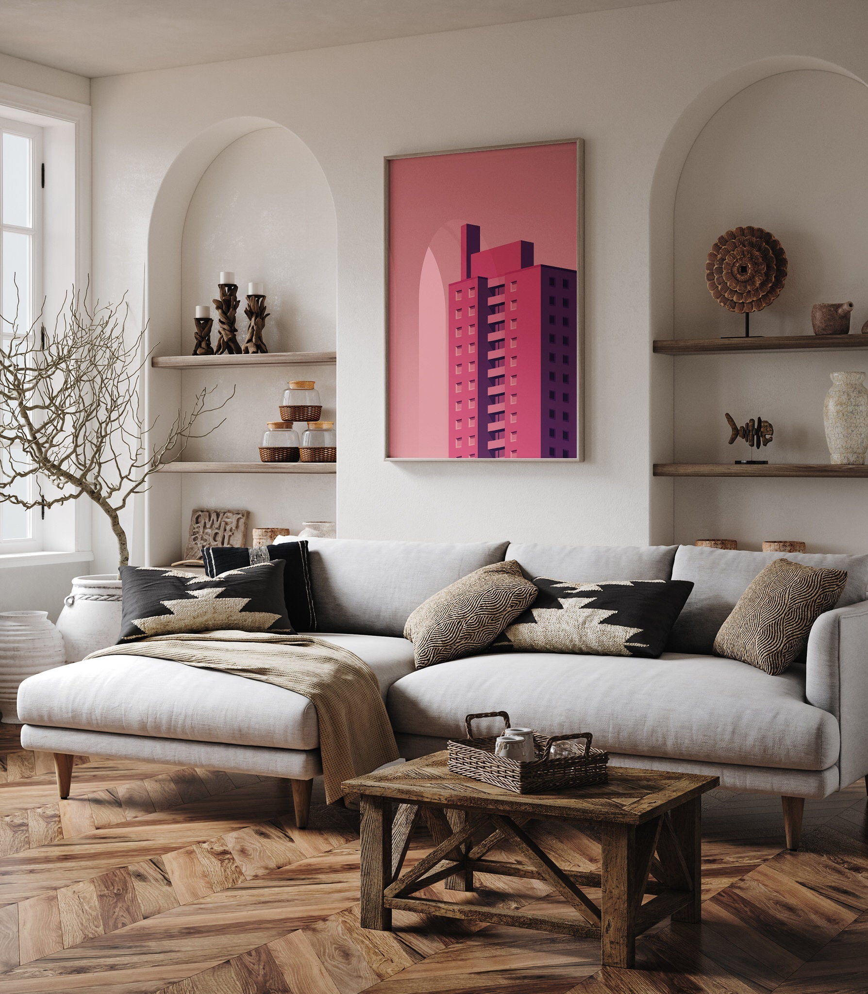 Metro Pink The Poster Square