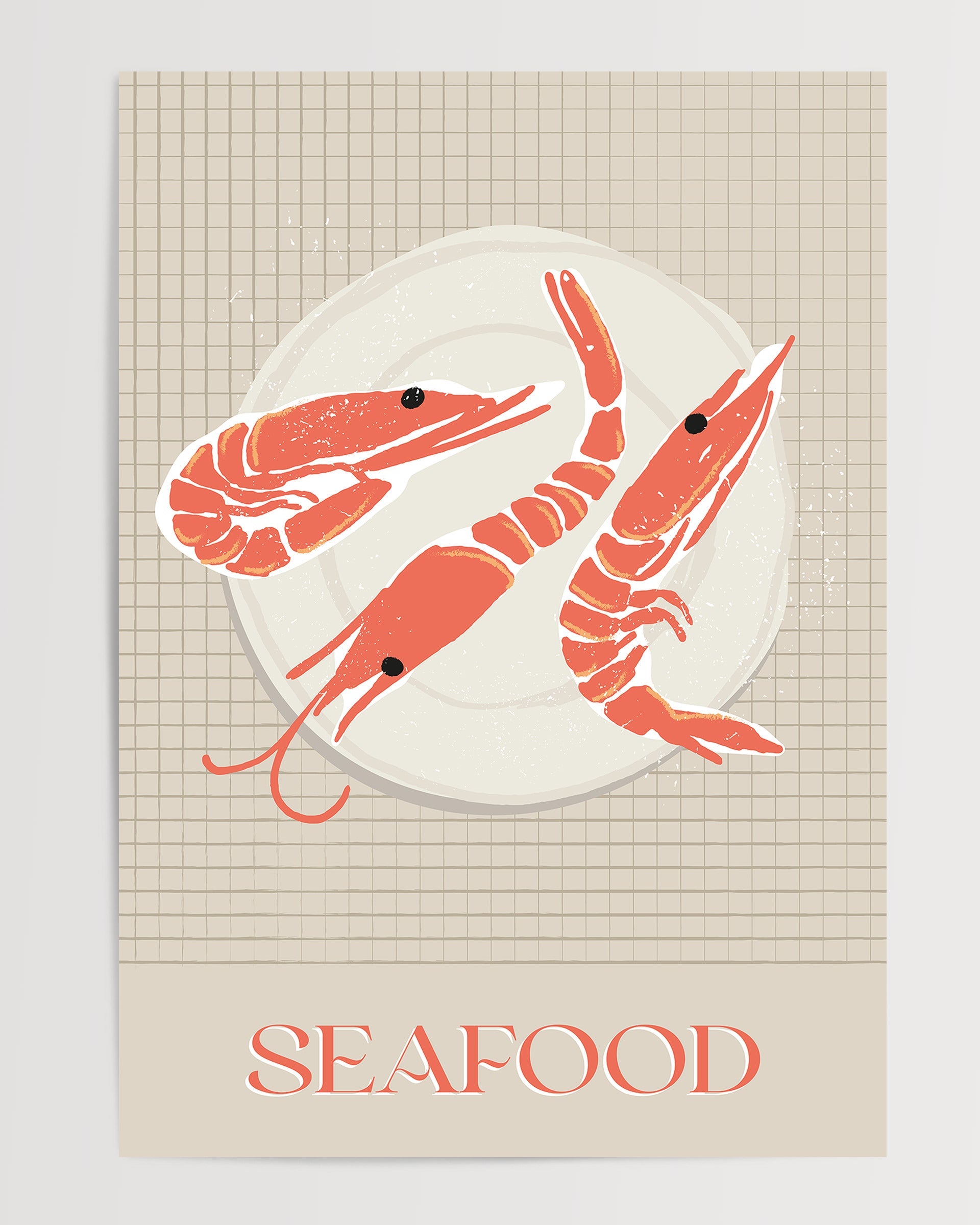 Shrimp Plate - Food The Poster Square
