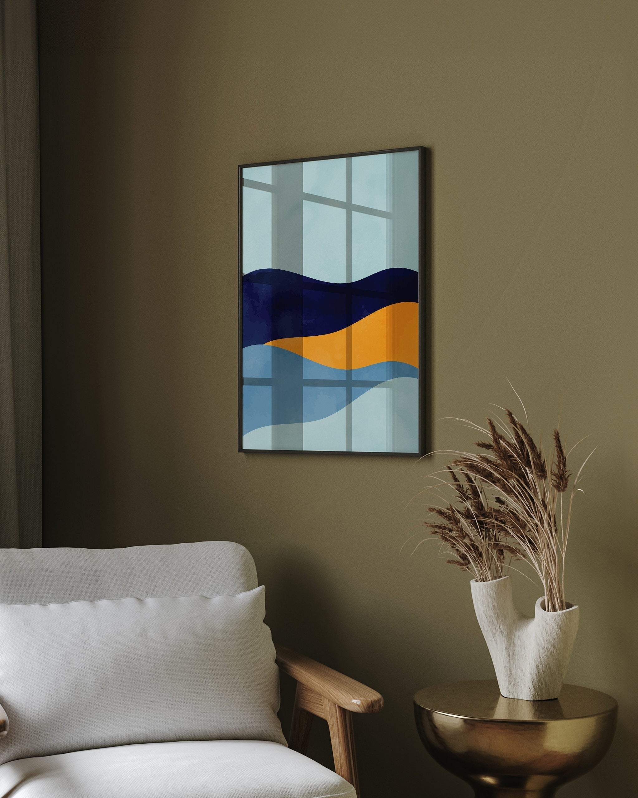 Abstract Sunset Waves No.1-psoter-wall_art-decor-The Poster Square