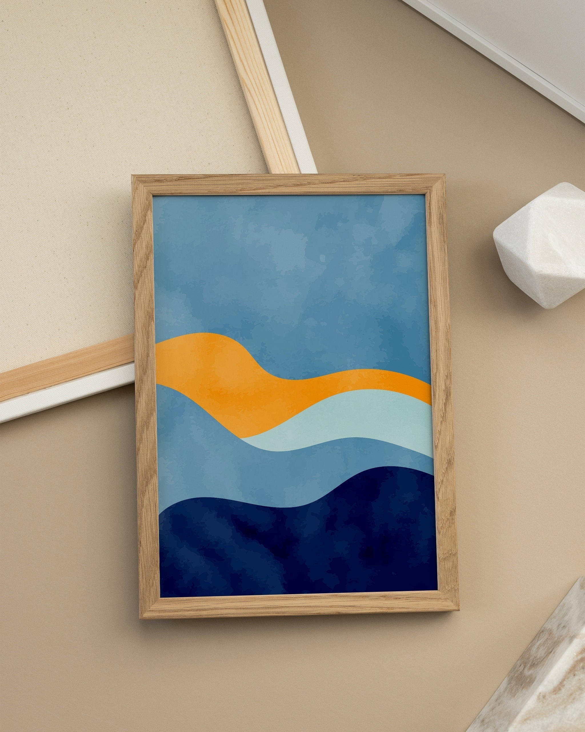 Abstract Sunset Waves No.3-psoter-wall_art-decor-The Poster Square