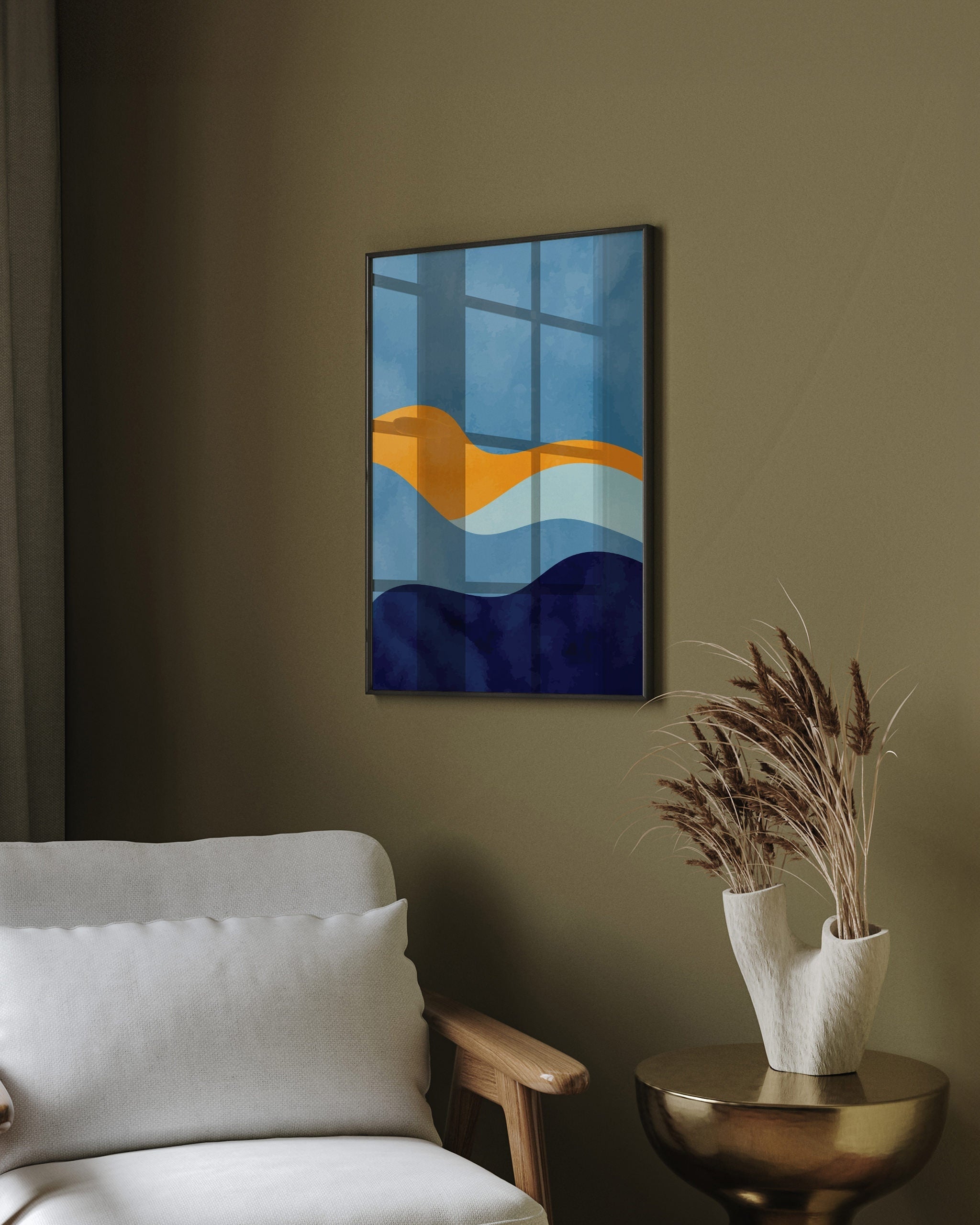 Abstract Sunset Waves No.3-psoter-wall_art-decor-The Poster Square